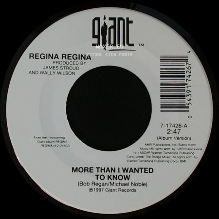 Regina Regina - She'll Let That Telephone Ring / More Than I Wanted To Know side B