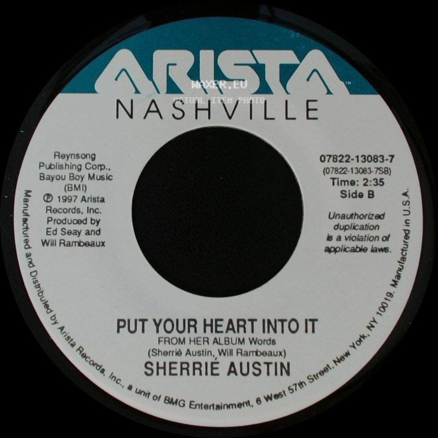 Sherrie Austin - Lucky In Love / Put Your Heart Into It side B