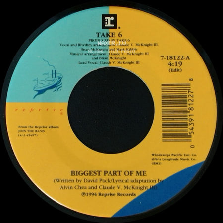 Take 6 / Take 6 Featuring Ray Charles - Biggest Part Of Me / My Friend side A