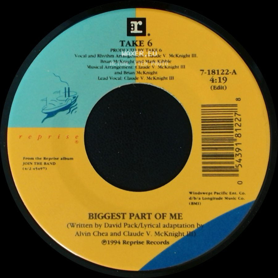 Take 6 / Take 6 Featuring Ray Charles - Biggest Part Of Me / My Friend side A