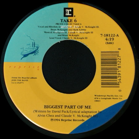 Take 6 / Take 6 Featuring Ray Charles - Biggest Part Of Me / My Friend side A