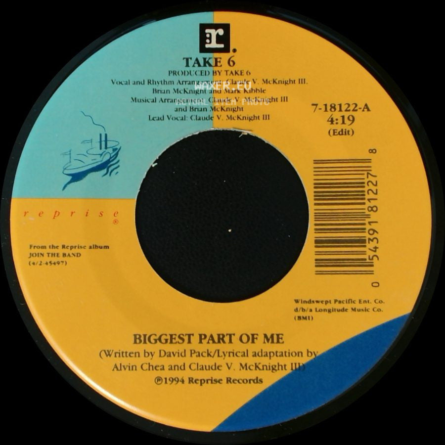 Take 6 / Take 6 Featuring Ray Charles - Biggest Part Of Me / My Friend side A