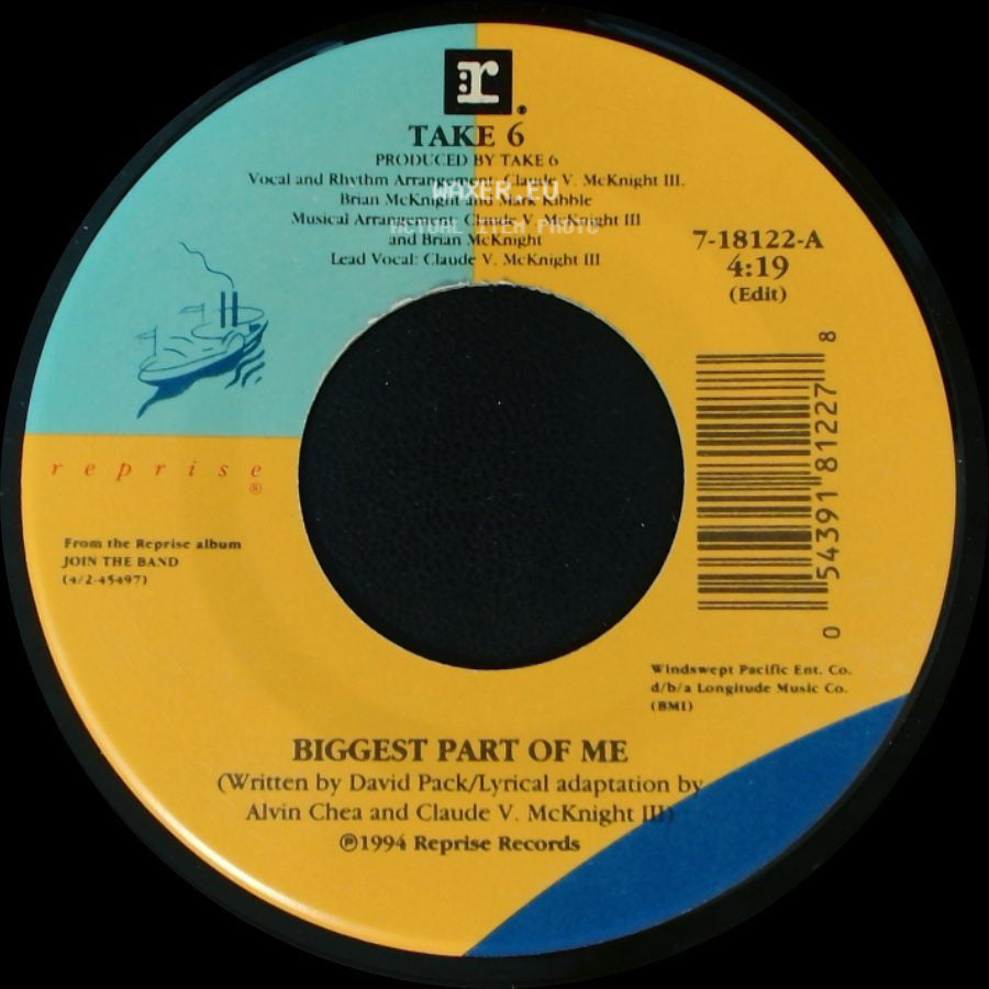 Take 6 Featuring Ray Charles / Take 6 - My Friend / Biggest Part Of Me side B