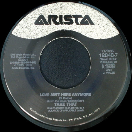 Take That - Love Ain't Here Anymore / Back For Good side A