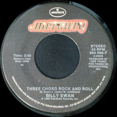 Billy Swan - Three Chord Rock And Roll / You Must Be Lookin' For Me side A