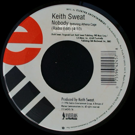 Keith Sweat - Nobody Featuring Athena Cage (Radio Edit) / In The Mood side A
