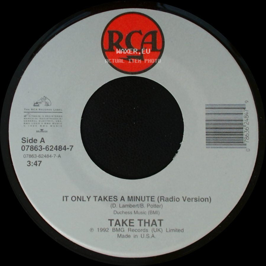 Take That - It Only Takes A Minute (Radio Version) / It Only Takes A Minute (Remix+) side A