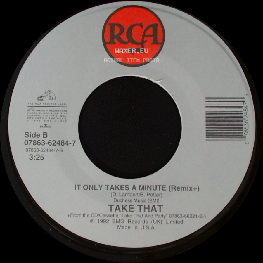 Take That - It Only Takes A Minute (Radio Version) / It Only Takes A Minute (Remix+) side B