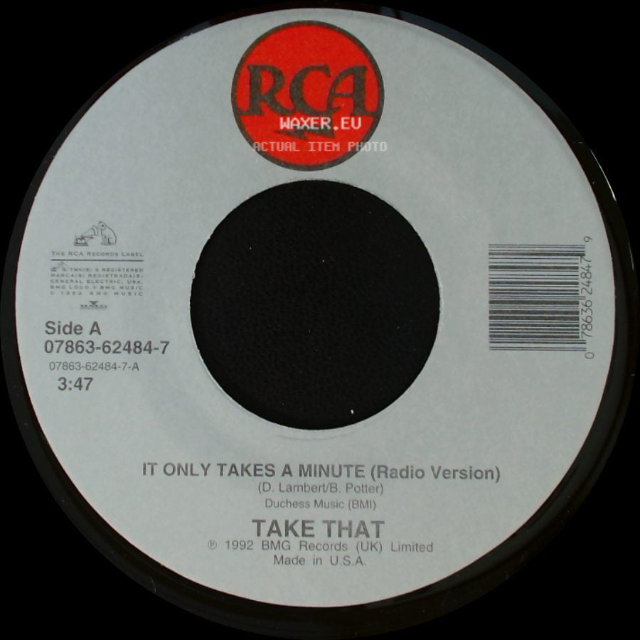 Take That - It Only Takes A Minute (Radio Version) / It Only Takes A Minute (Remix+) side A
