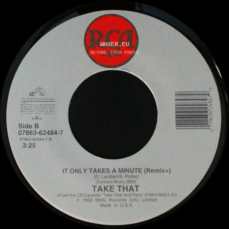 Take That - It Only Takes A Minute (Radio Version) / It Only Takes A Minute (Remix+) side B
