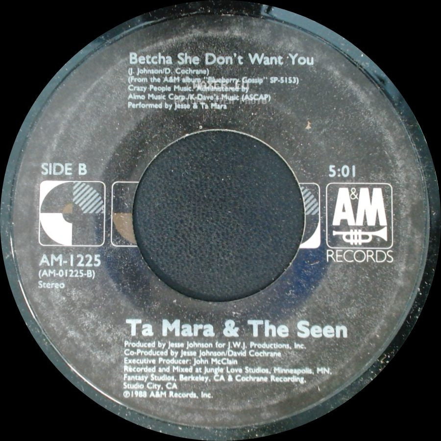 Ta Mara & The Seen - True Ecstasy / Betcha She Don't Want You side B
