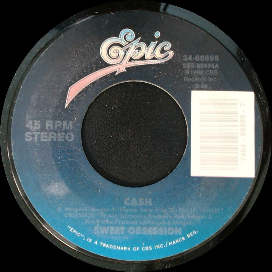 Sweet Obsession / Cash - I Would Never Do You Wrong / Sweet Obsession side B