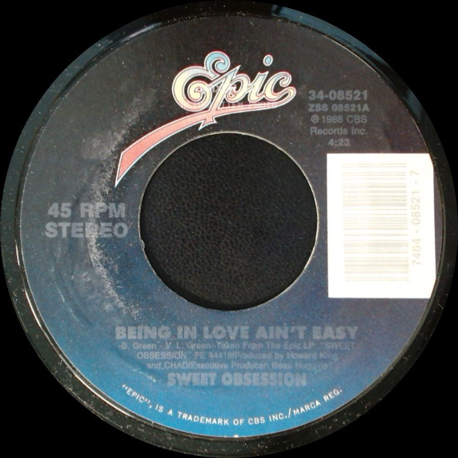 Sweet Obsession - Being In Love Ain't Easy / Somebody Is Tapping side A