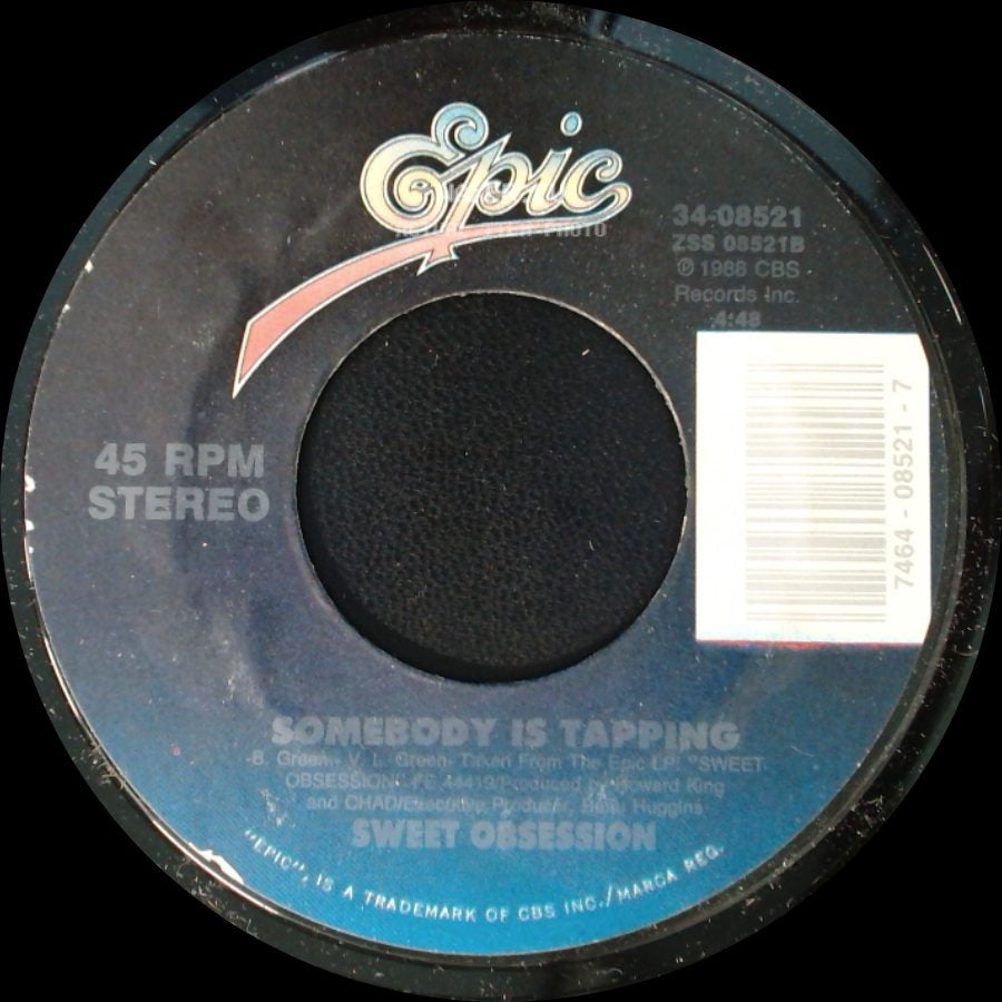 Sweet Obsession - Being In Love Ain't Easy / Somebody Is Tapping side B
