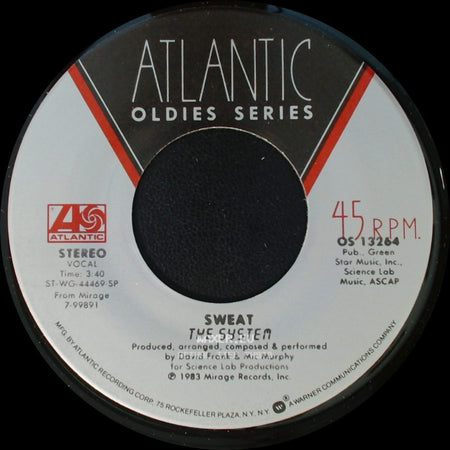 The System - You Are In My System / Sweat side B