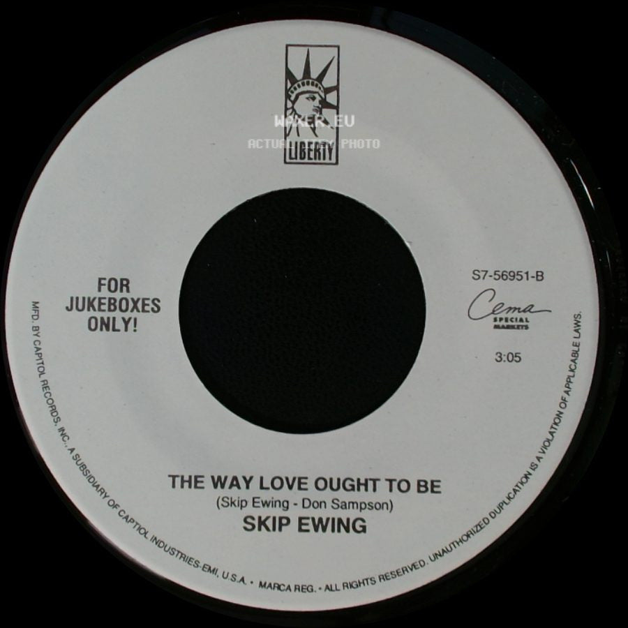 Skip Ewing - The Way Love Ought To Be / Losing You Is New To Me side A