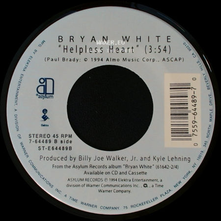 Bryan White - Look At Me Now / Helpless Heart side B