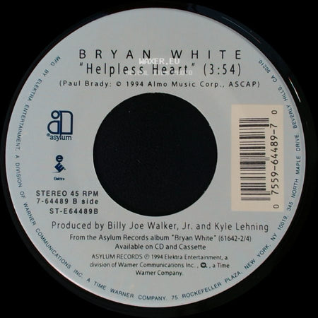 Bryan White - Look At Me Now / Helpless Heart side B