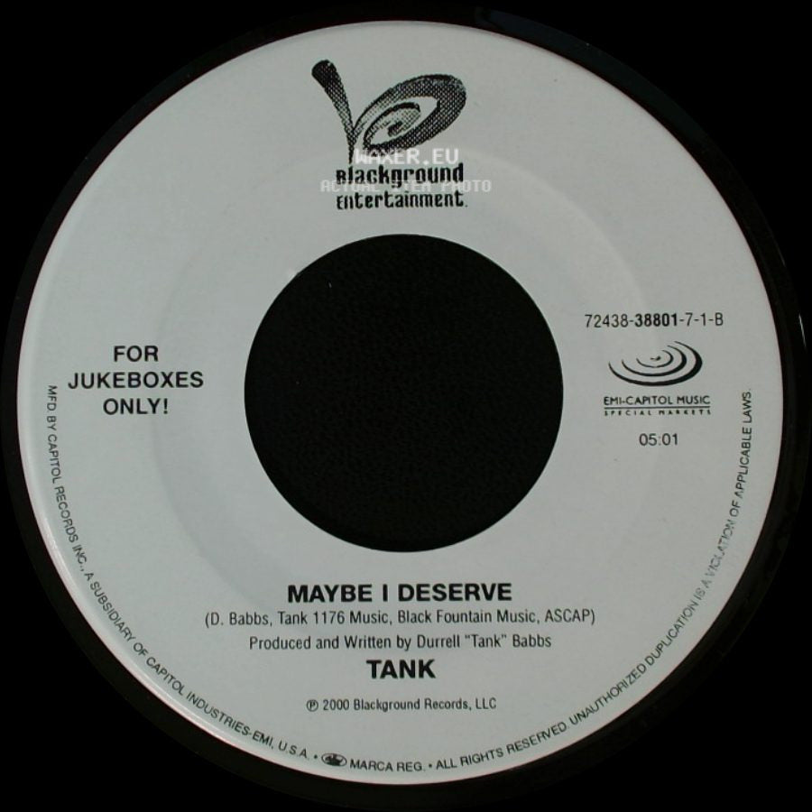 Tank - Slowly (Radio Edit) / Maybe I Deserve side B