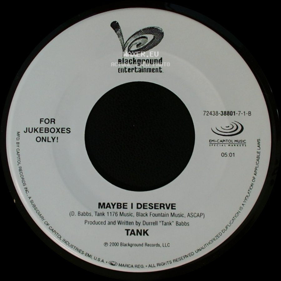 Tank - Slowly (Radio Edit) / Maybe I Deserve side B