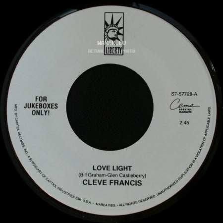 Cleve Francis - Love Light / Happy side A
