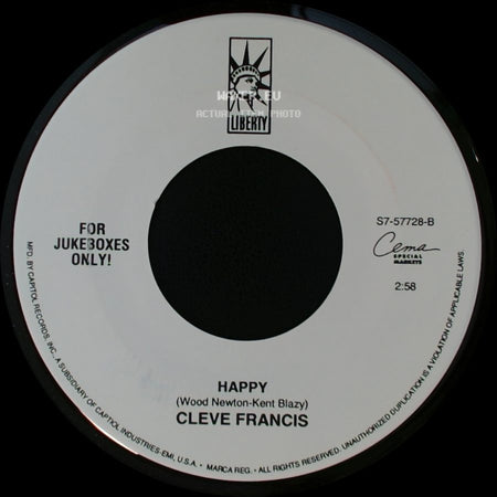 Cleve Francis - Love Light / Happy side B