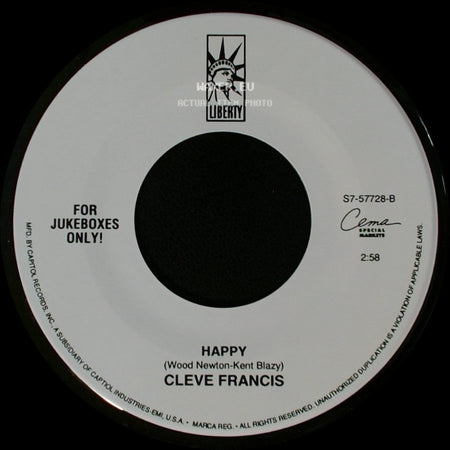 Cleve Francis - Love Light / Happy side B