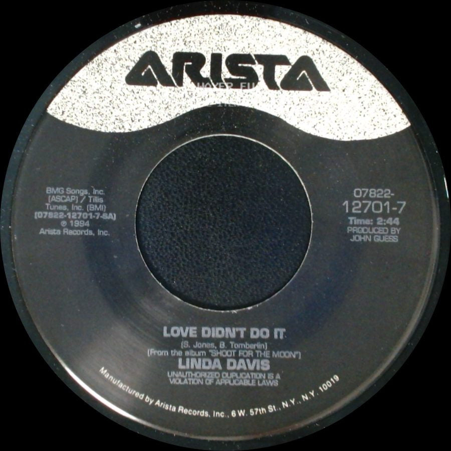 Linda Davis - He's In Dallas / Love Didn't Do It side B