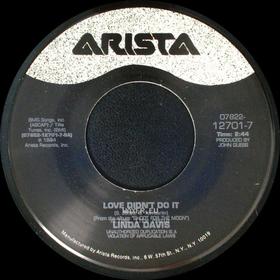 Linda Davis - He's In Dallas / Love Didn't Do It side B