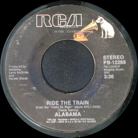 Alabama - Love In The First Degree / Ride The Train side B