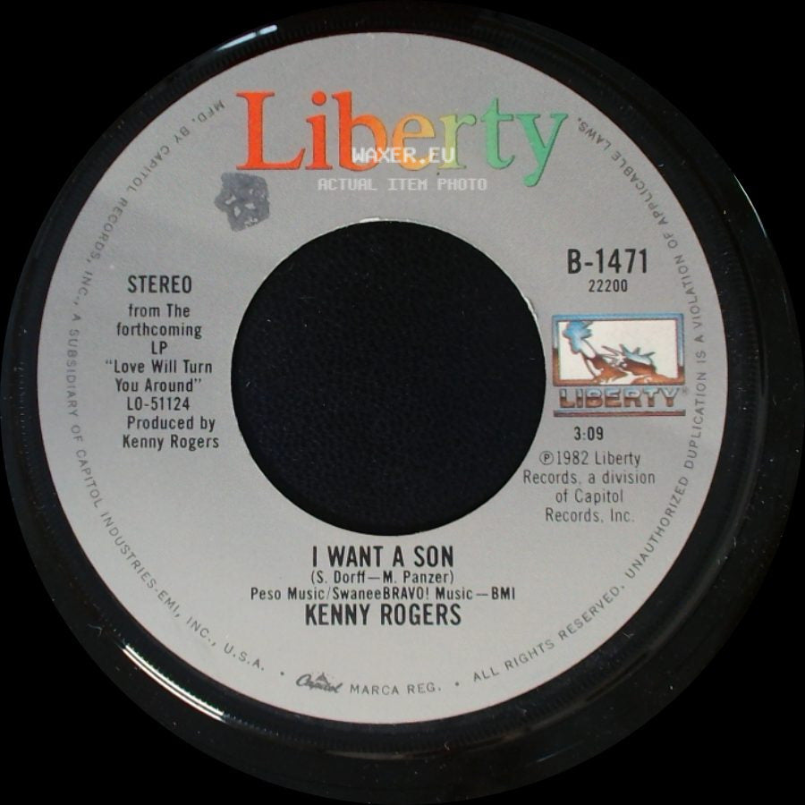 Kenny Rogers - I Want A Son / Love Will Turn You Around side A