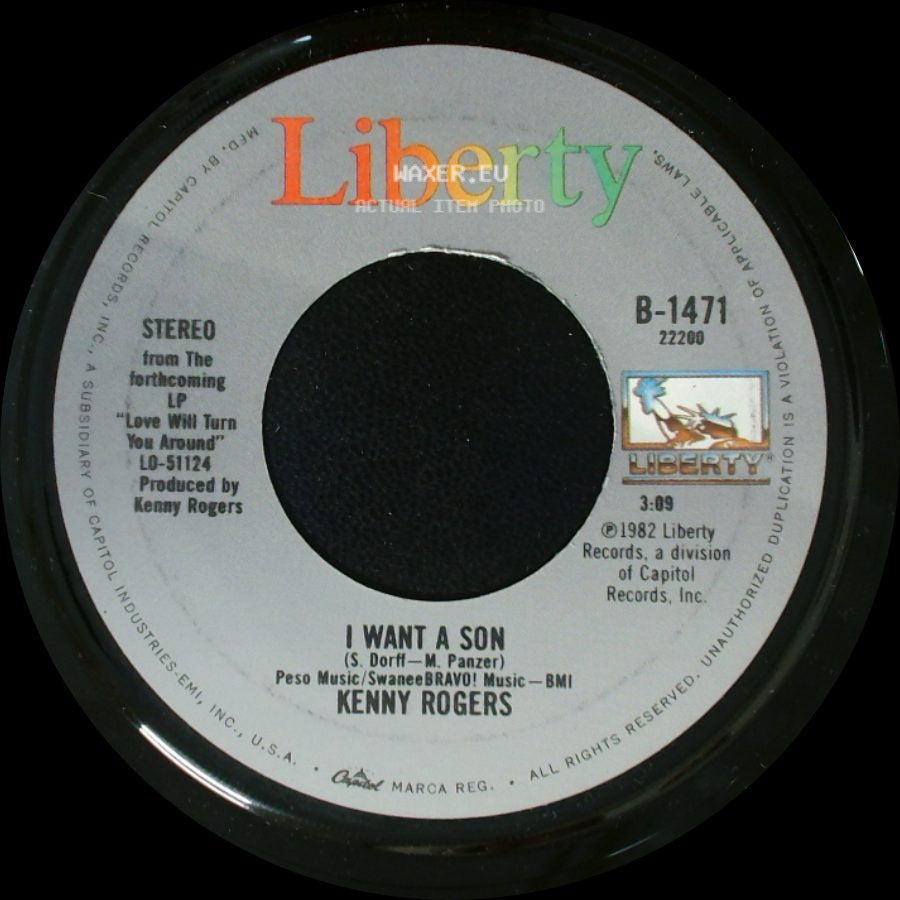 Kenny Rogers - I Want A Son / Love Will Turn You Around side A