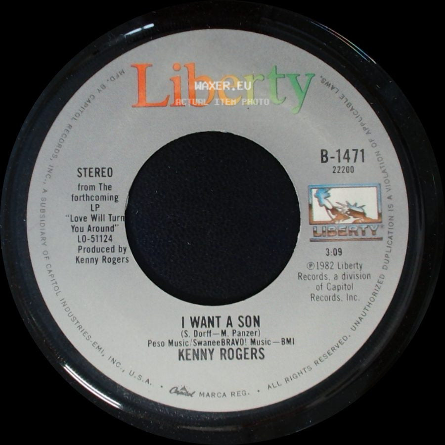 Kenny Rogers - Love Will Turn You Around / I Want A Son side B