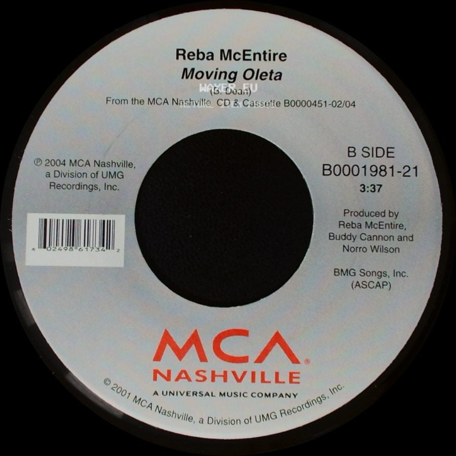 Reba Mcentire - Somebody / Moving Oleta side B