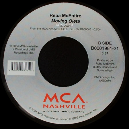 Reba Mcentire - Somebody / Moving Oleta side B