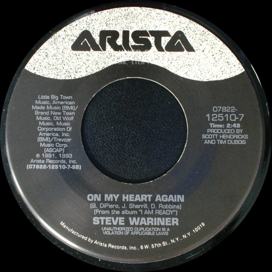 Steve Wariner - On My Heart Again / Like A River To The Sea side A