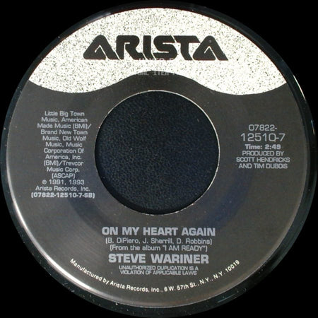 Steve Wariner - On My Heart Again / Like A River To The Sea side A