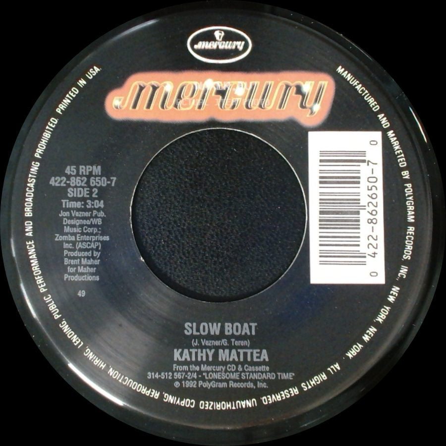 Kathy Mattea - Listen To The Radio / Slow Boat side B