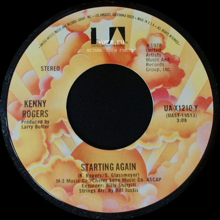 Kenny Rogers - Love Or Something Like It / Starting Again side B