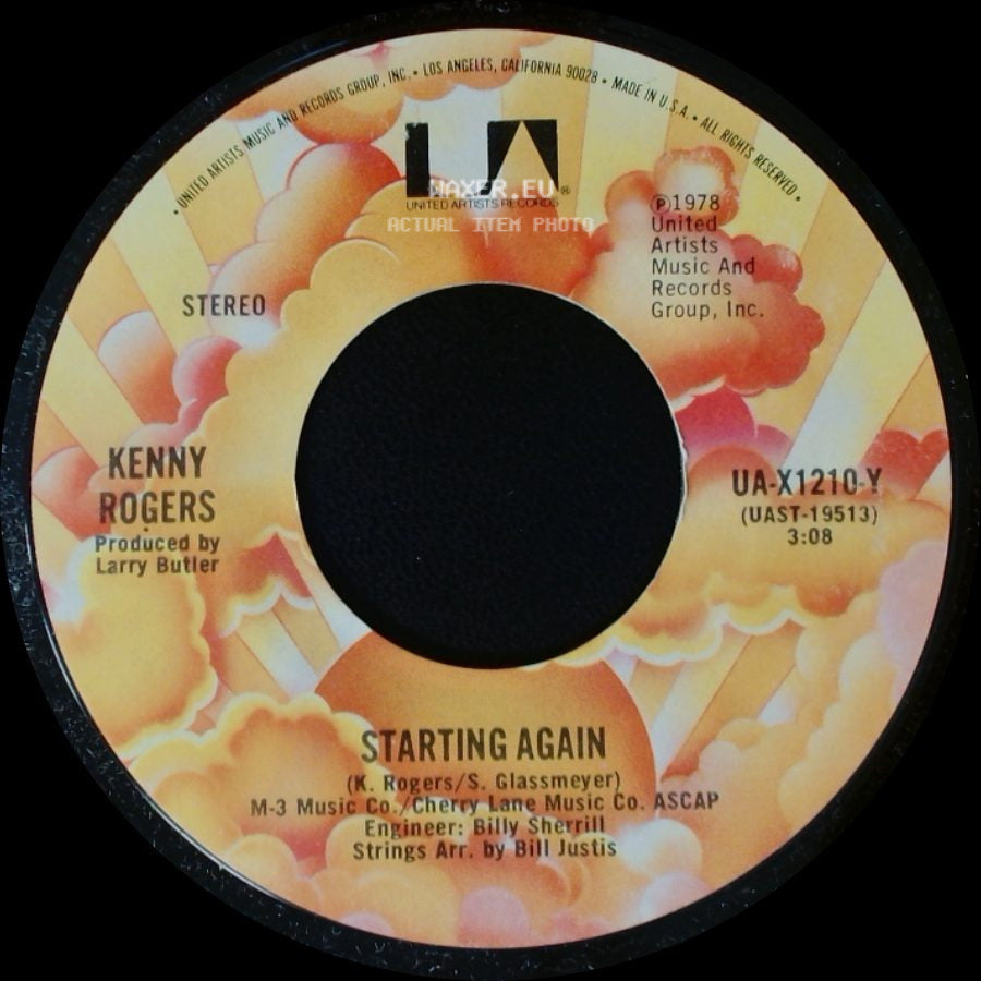 Kenny Rogers - Love Or Something Like It / Starting Again side B