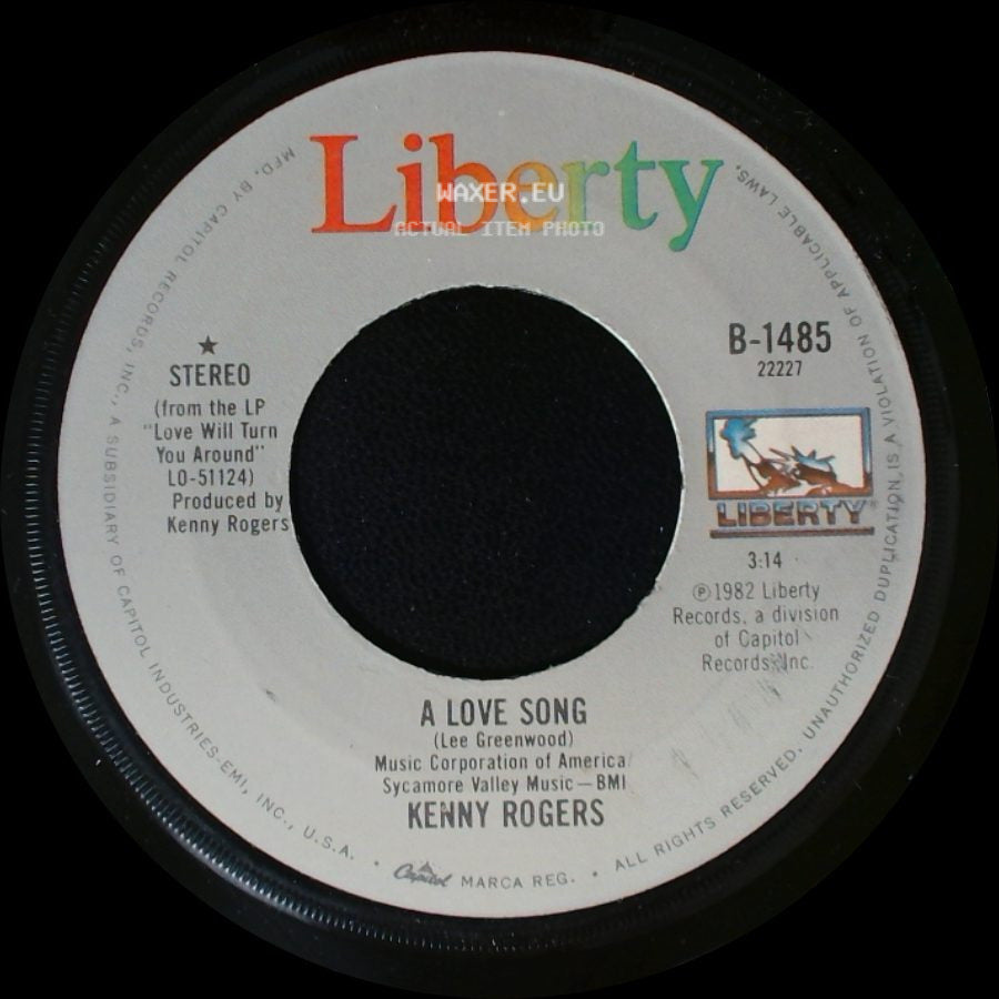 Kenny Rogers - The Fool In Me / A Love Song side B