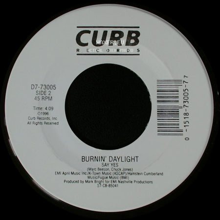 Unknown Artist - Burnin' Daylight Love Worth Fighting For / Burnin' Daylight Say Yes side B