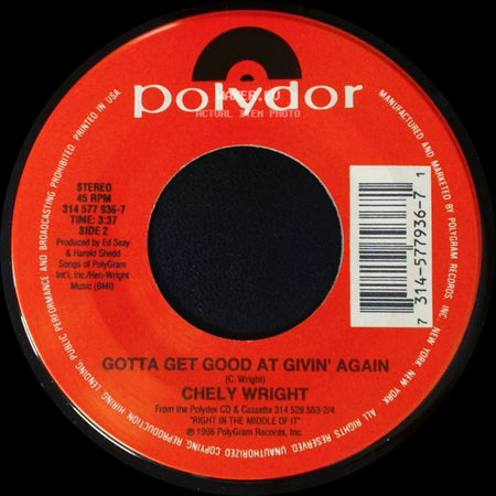 Chely Wright - The Love That We Lost / Gotta Get Good At Givin' Again side B