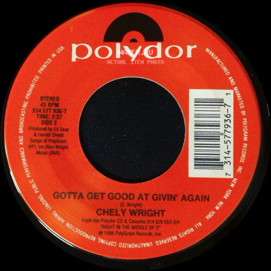 Chely Wright - The Love That We Lost / Gotta Get Good At Givin' Again side B