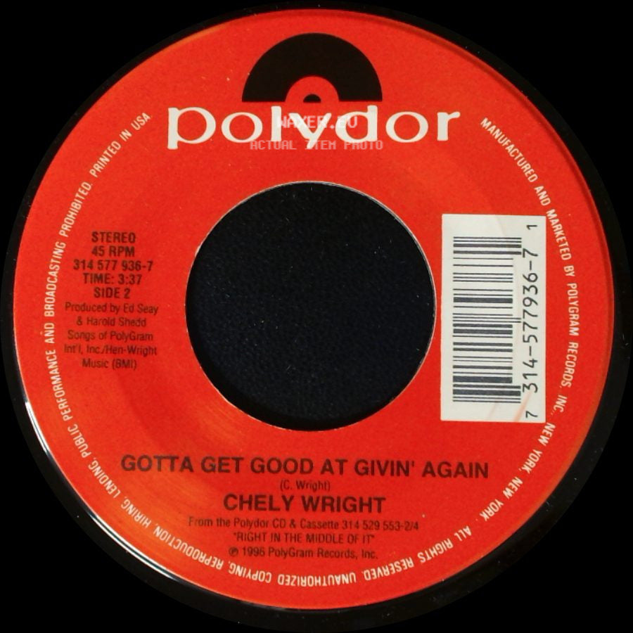 Chely Wright - The Love That We Lost / Gotta Get Good At Givin' Again side B