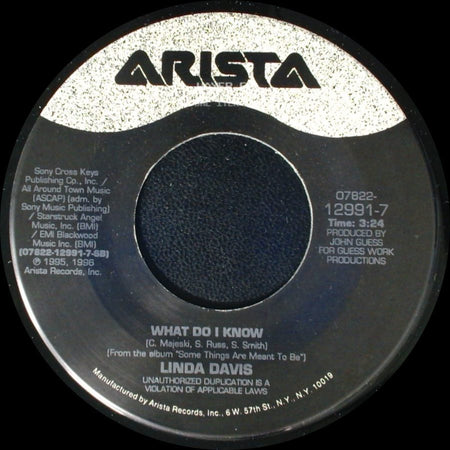 Linda Davis - A Love Story In The Making / What Do I Know side B