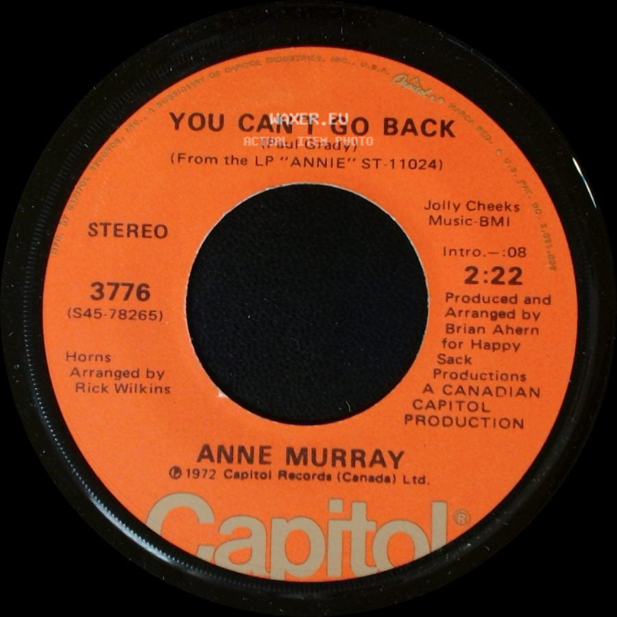 Anne Murray - Love Song / You Can't Go Back side B