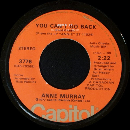 Anne Murray - Love Song / You Can't Go Back side B