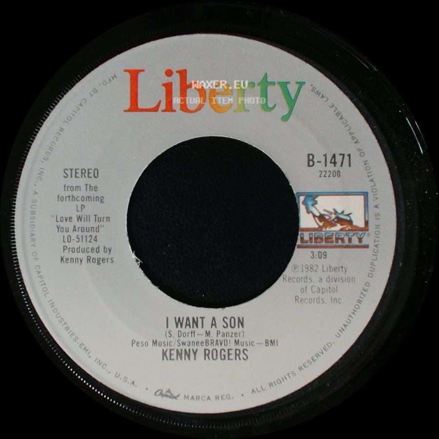 Kenny Rogers - Love Will Turn You Around / I Want A Son side B