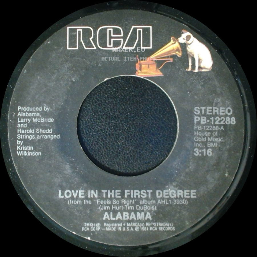 Alabama - Ride The Train / Love In The First Degree side B